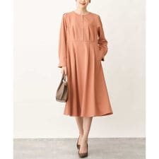 タック切り替えワンピース/洗える