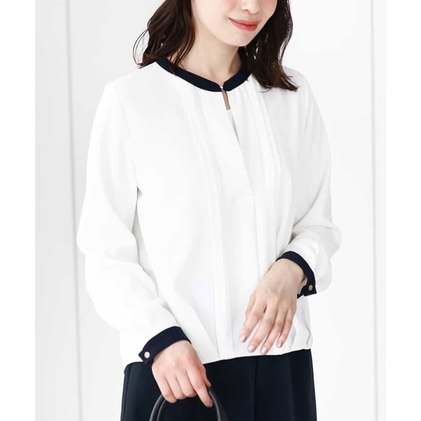 【WEB限定選べるサイズS-L/洗える】ボウ付きシアーブラウス/洗える WEB限定選べるサイズS-L/洗える】ボウ付きシアーブラウス/洗える