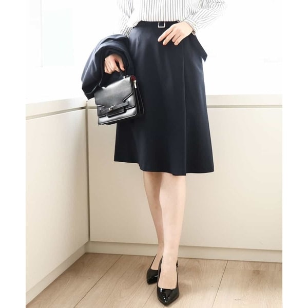 UVカット／洗える／セットアップ可】ラップ風ナロースカート