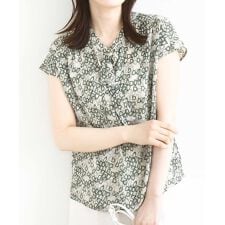 チェーンプリントブラウス/洗える