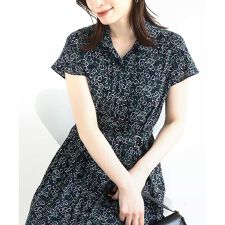 チェーンプリントワンピース/洗える | オフオン(OFUON)