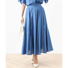 オフオン(OFUON)のシルキーローンフレアースカート/洗える/WEB限定