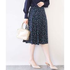 総柄フレアースカート/洗える/WEB限定サイズあり