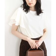 ティアードフリルスリーブカットソー/UVカット/接触冷感/洗える/WEB限定サイズあり