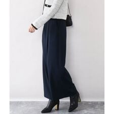 ストレッチワイドストレートパンツ/洗える