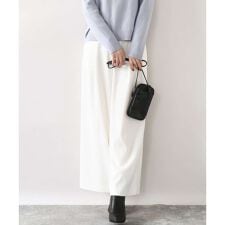 ストレッチワイドストレートパンツ/洗える