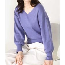 <追加>ベーシックVネックニット/洗える/WEB限定サイズあり