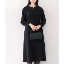 オフオン(OFUON)のウールライクベルトデザインワンピース/洗える/WEB限定サイズあり