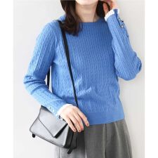 ミニケーブル柄ニット/洗える/WEB限定サイズあり