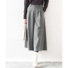 TRソフトストレッチ裏起毛ガウチョパンツ/洗える