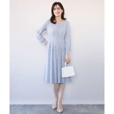 カリグラフィープリント ジャージワンピース/洗える/WEB限定サイズあり