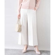 【ハレの日対応】[名品シリーズ]ストレッチワイドパンツ/洗える