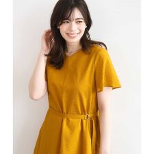 VネックAラインシルエットワンピース/洗える/WEB限定カラーサイズあり