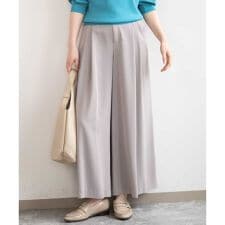 ストレッチ2タックワイドパンツ/UVカット/接触冷感/洗濯機で洗える/セットアップ可