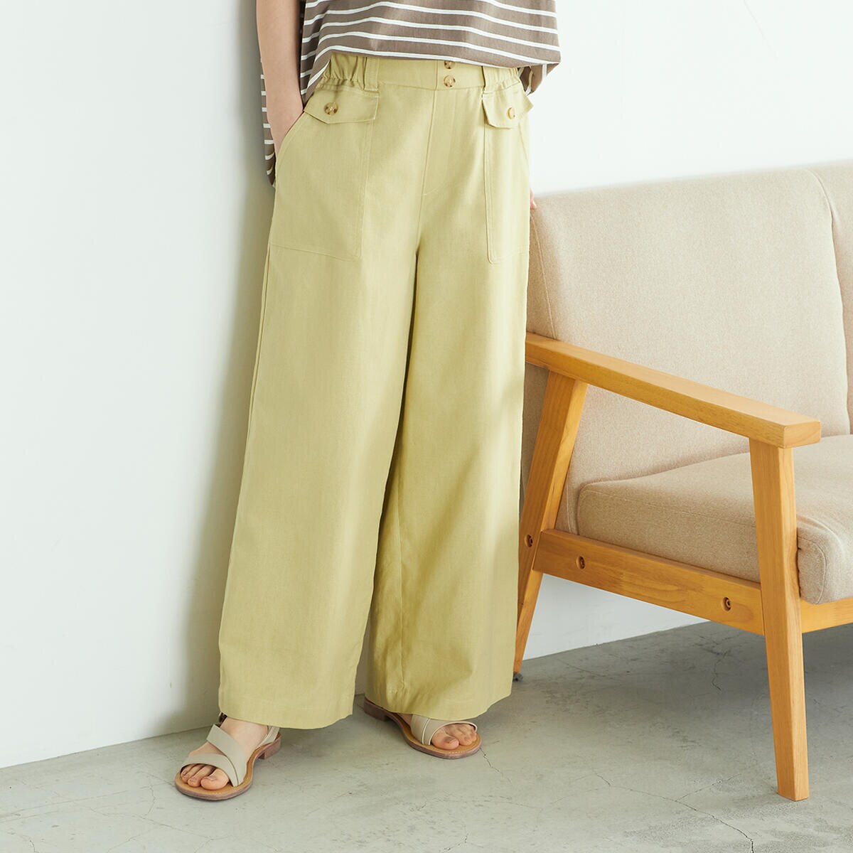 麻パンツ ザ ショップ ティーケー (ウィメン) THE SHOP TK(Women) 麻調