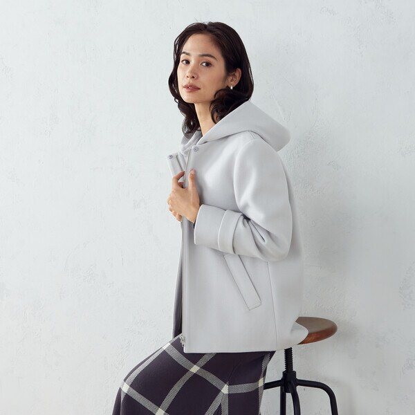 COMME CA ISMフード付きケープコート フード付き ショートコート | コムサイズム(COMME CA ISM