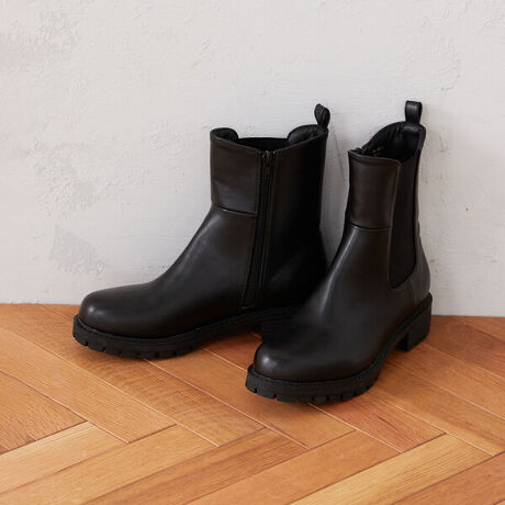 comme 取り払っ ca du mode ロングブーツ サイドジップ