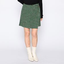 【セットアップ対応】千鳥ツイード　ラップ　ショートパンツ