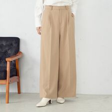 【セットアップ対応】 ストレッチツイル ワイドパンツ