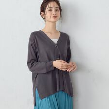 リネン混　カーディガン