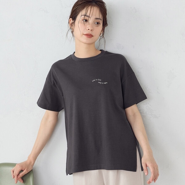 刺繍入りTシャツ 同色刺繍Tシャツ ブラック | チャライダーSTORE