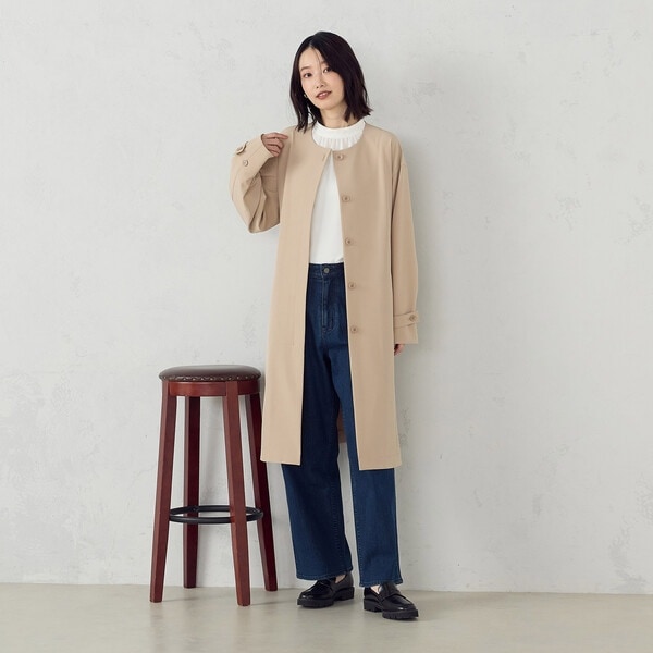 【低身長企画】ファインウールモッサスタンド ショート コート セール】【低身長企画】ファインウールモッサスタンド ショート