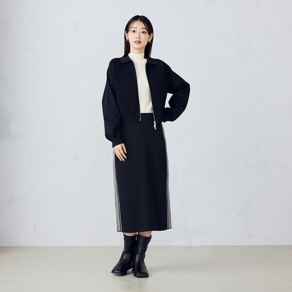 セットアップ対応】ダブルフェイスシリーズ ニットブルゾン