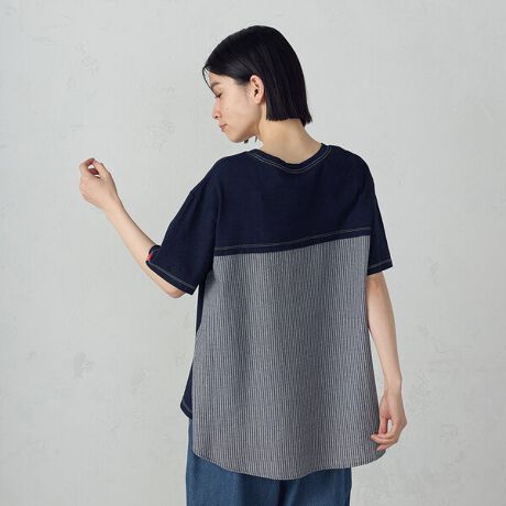 スラブ天竺バックフレア 半袖Tシャツ | コムサイズム(COMME CA ISM 