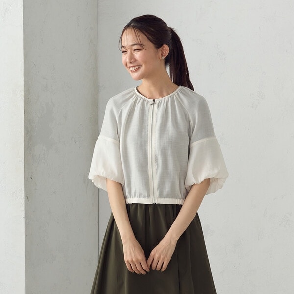 新品　TRANOI バルーンスリーブ　ブルゾン 新品 TRANOI バルーンスリーブ ブルゾン 宅配便】バルーン