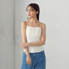 カップ付きダブルストラップ　キャミソール
