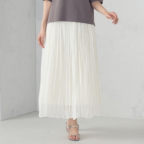 【関税込み】Diesel ミディアムスカート DE-ADA-FSG1 Skirt in overdyed floating-threads denim｜グレー