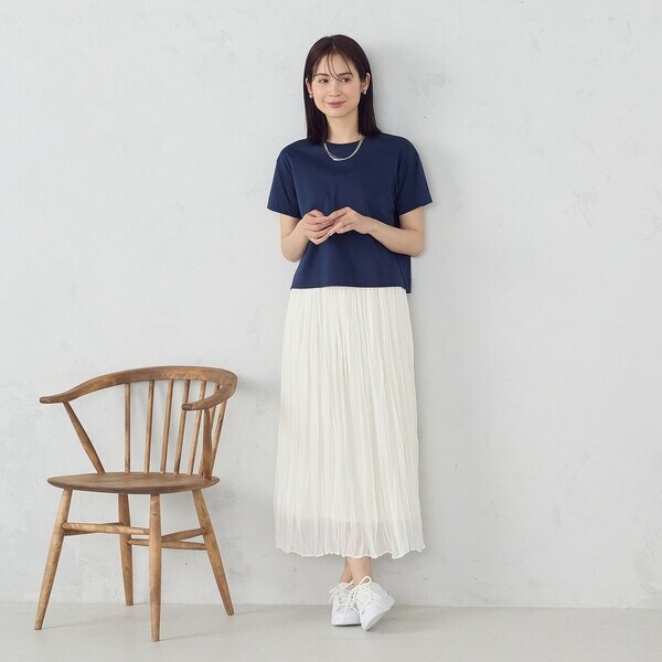 【関税込み】Diesel ミディアムスカート DE-ADA-FSG1 Skirt in overdyed floating-threads denim｜グレー