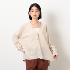 リネン混カーディガン