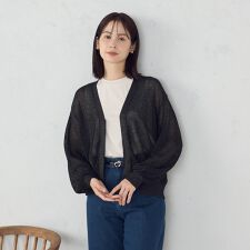 【ウォッシャブル】メッシュラメカーディガン