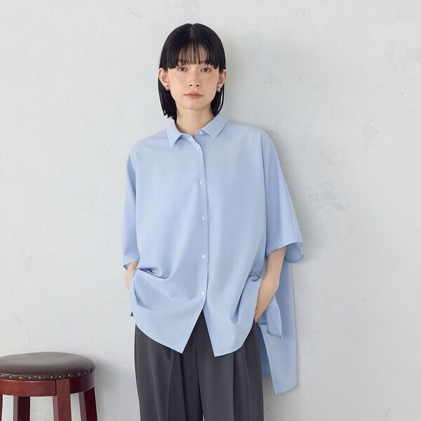 デニム ボーイフレンド シャツブルゾン（刺繍あり