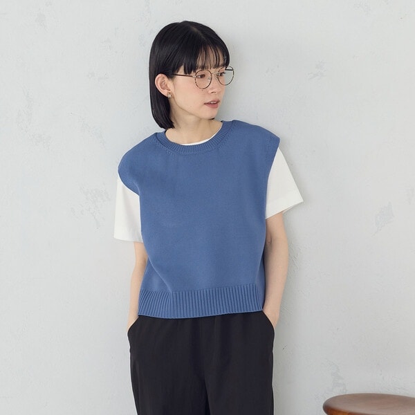 【未使用】Mila Owen 2wayチュールヤーンニットベスト 前後2WAYチュールヤーンニットベスト | ミラ オーウェン(Mila