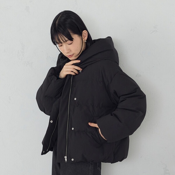 [新品]COMME CA ISM黒ダウンジャケット　レディース コムサイズム(COMME CA ISM) レディース ダウンジャケット