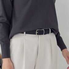 コムサイズム(COMME CA ISM)のフェイクレザー スクエアバックルベルト（3.0cm幅）