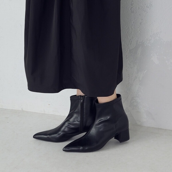 コムサイズム（COMME CA ISM）/ポインテッドトゥ　ショートストレッチブーツ ポインテッドトゥ ショートストレッチブーツ | コムサイズム(COMME CA