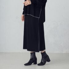 ライン配色　ニットタイトスカート / セットアップ対応