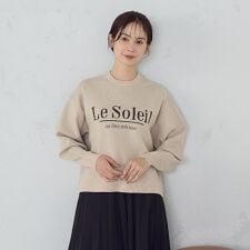 【ウォッシャブル】スウェットライク　ロゴニット