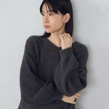 【ウォッシャブル】シャギー Ｖネックニット