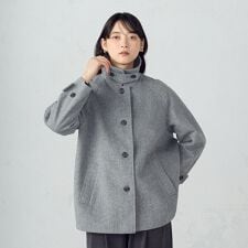コムサイズム(COMME CA ISM)のステンカラーコクーンコート