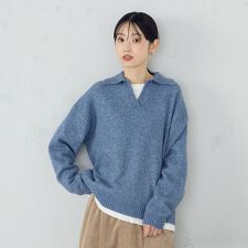 【セットアイテム】スキッパーニット＋長袖Tシャツ