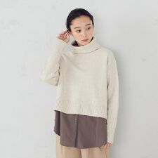 コムサイズム(COMME CA ISM)の【ウォッシャブル】オフタートルニット