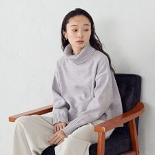 コムサイズム(COMME CA ISM)の【ウォッシャブル】オフタートルニット