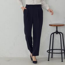 【セットアップ対応】ポリエステルツイル　テーパードパンツ