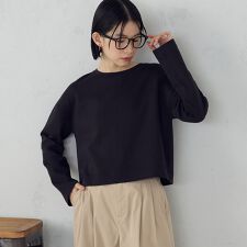 クロップド丈 ロンT