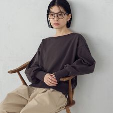 2wayオフショル裏毛カットソー