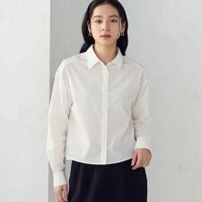 【宮城舞さん着用】ボックスシルエットクロップドシャツ